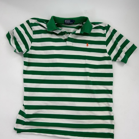 Other - Green and White Striped Polo Shirt by Ralph Lauren
